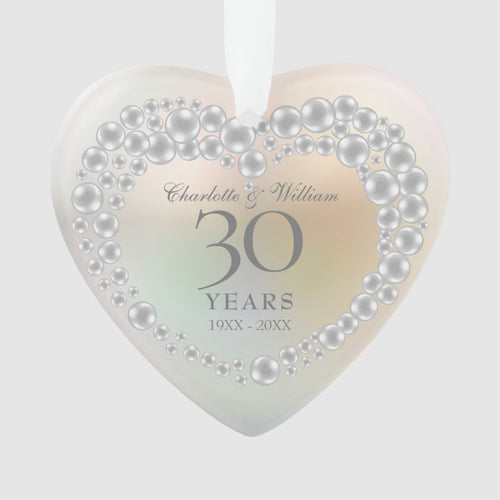 Beautiful Pearl 30Th Anniversary Ornament
