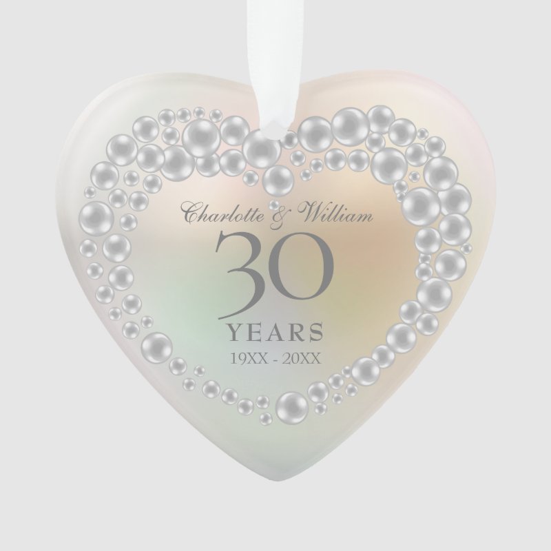 Beautiful Pearl 30Th Anniversary Ornament