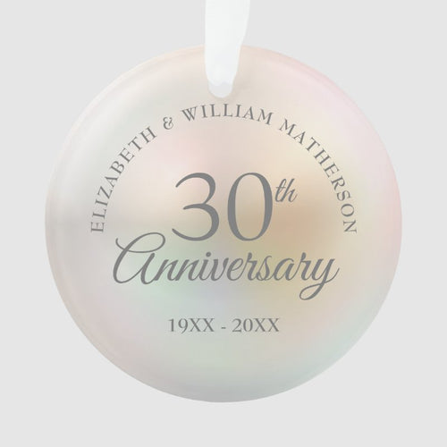 Beautiful Pearl 30Th Anniversary Photo Ornament
