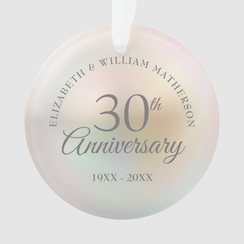 Beautiful Pearl 30Th Anniversary Photo Ornament