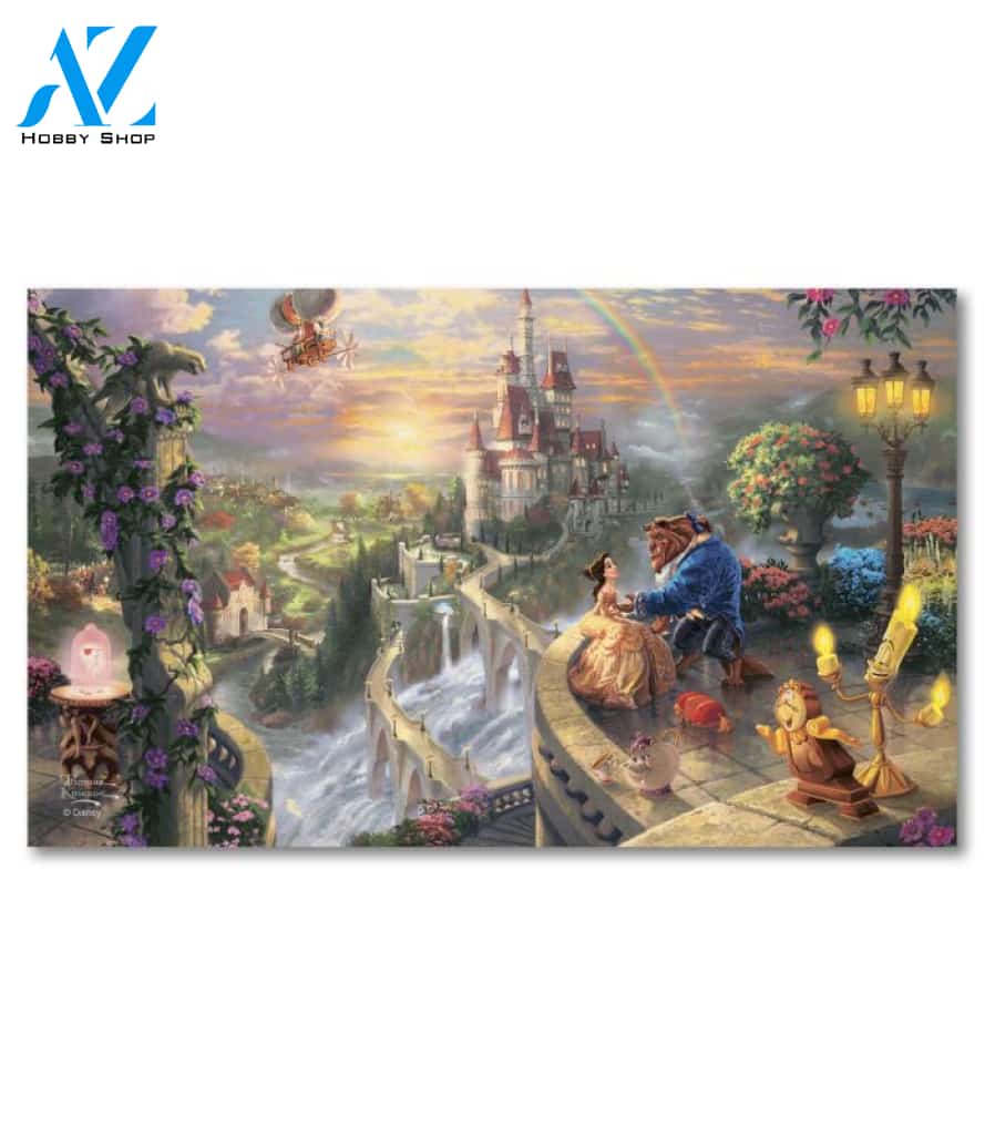 Beauty and the Beast Falling in Love Doormat - 18" x 30"
