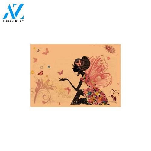 Beauty Butterfly Girl Funny Doormat Gift for Friend Family Birthday Gift Home Decor Warm House Gift Welcome Mat