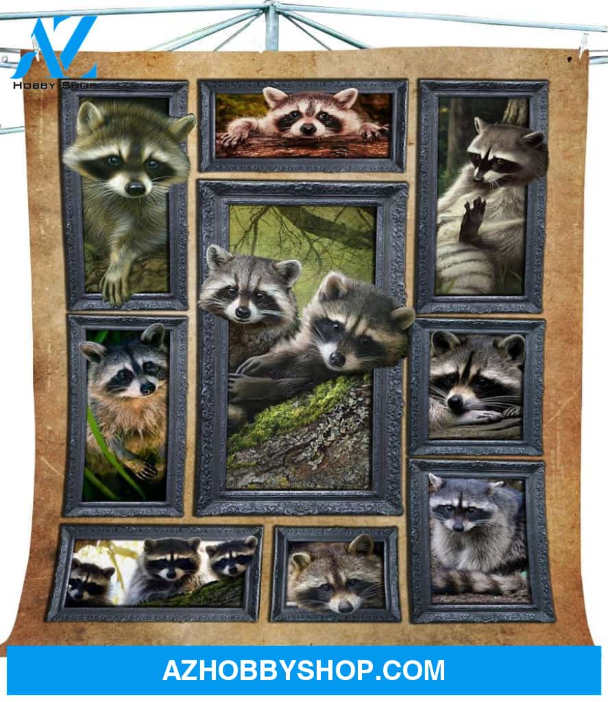 Beauty Raccoon 3D Fleece Blanket