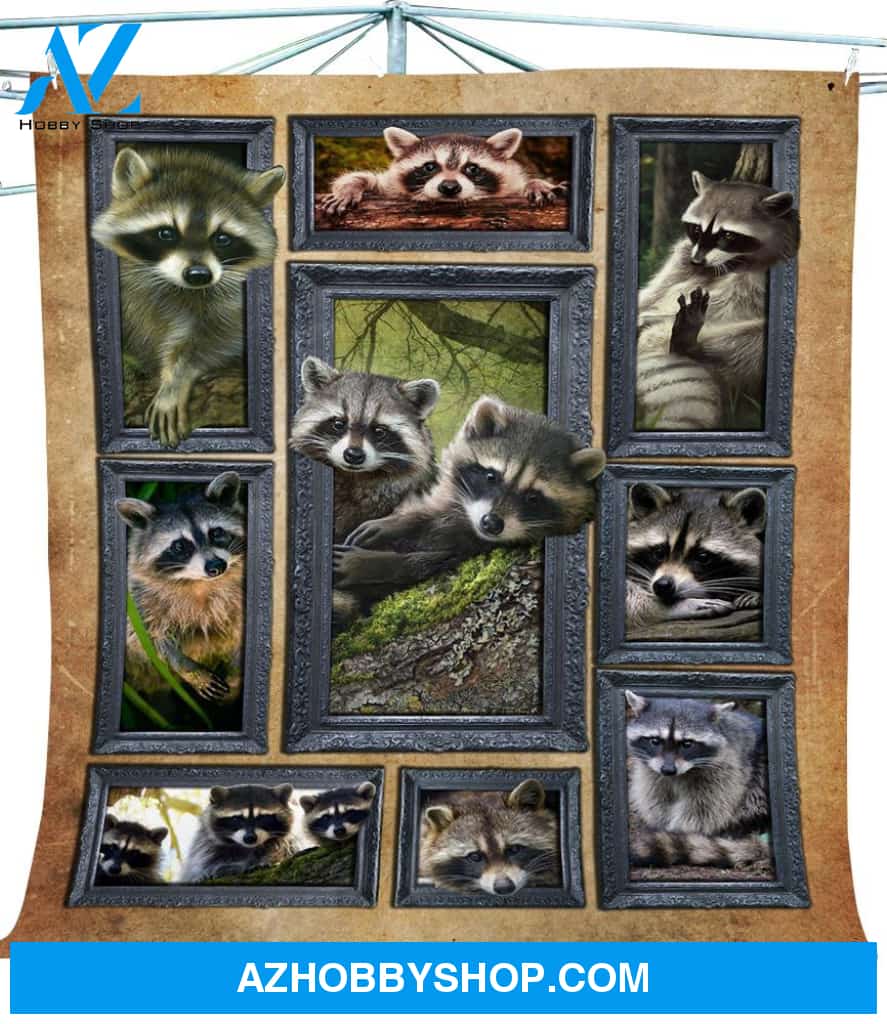 Beauty Raccoon 3D Fleece Blanket