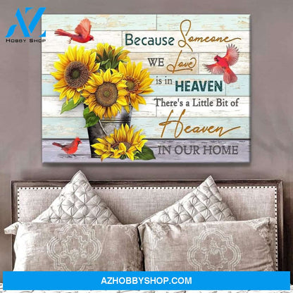Because Someone We Love Cardinal Wall Art Canvas