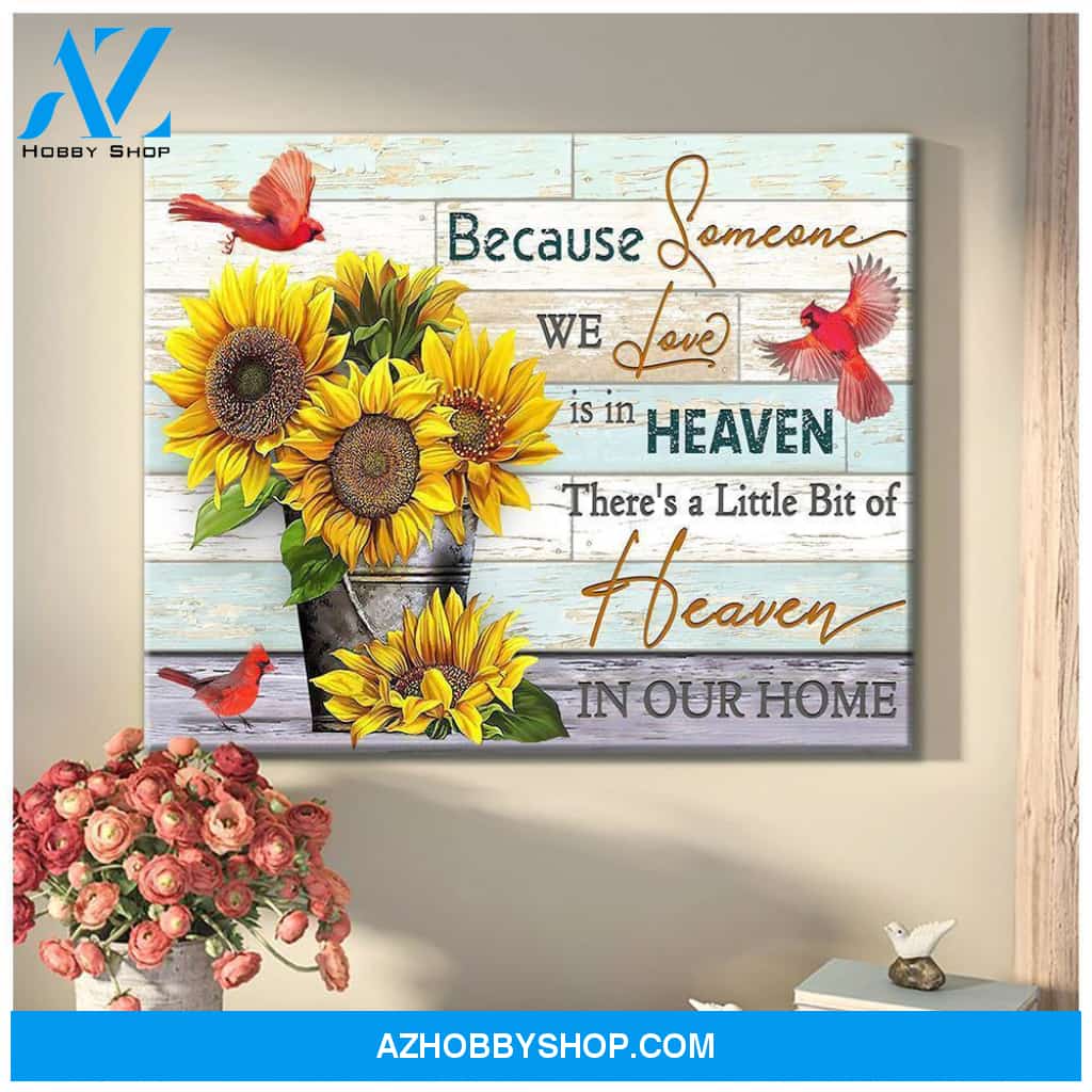 Because Someone We Love Cardinal Wall Art Canvas