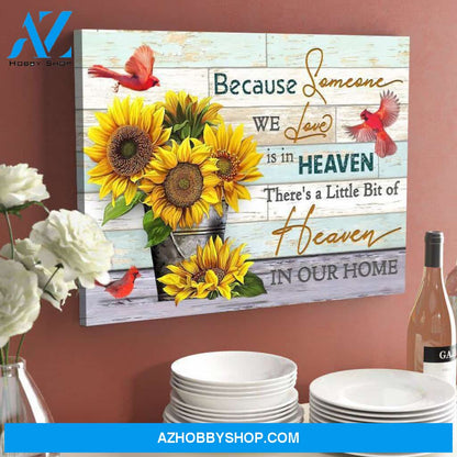 Because Someone We Love Cardinal Wall Art Canvas