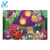 Bee And Ladybug Cartoon Insect Doormat Indoor and Outdoor Doormat Entrance Rug Sweet Home Decor Housewarming Gift Gift for Insect Lovers Gift Idea