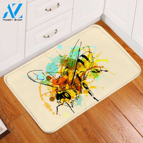 Bee Color Splash Door Mat