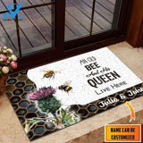 Bee couple Doormat Full Printing | Welcome Mat | House Warming Gift