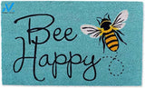 Bee Happy Door Mat Indoor and Outdoor Doormat Welcome Mat House Warming Gift Home Decor Funny Doormat Gift Idea