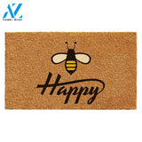 Bee Happy Doormat Welcome Mat Housewarming Gift Home Decor Funny Doormat Gift For Bee Lovers Gift For Friend Gift For Family