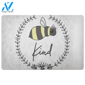 Bee Kind And The Border Grey Insect Doormat Indoor and Outdoor Doormat Entrance Rug Sweet Home Decor Housewarming Gift Gift for Bee Lovers Insect Lovers Gift Idea