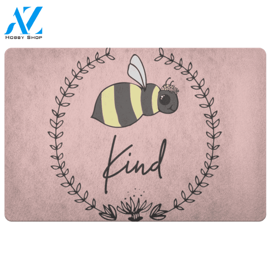 Bee kind And The Border Pink Insect Doormat Indoor and Outdoor Doormat Entrance Rug Sweet Home Decor Housewarming Gift Gift for Bee Lovers Insect Lovers Gift Idea