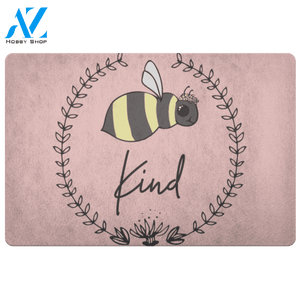 Bee kind And The Border Pink Insect Doormat Indoor and Outdoor Doormat Entrance Rug Sweet Home Decor Housewarming Gift Gift for Bee Lovers Insect Lovers Gift Idea