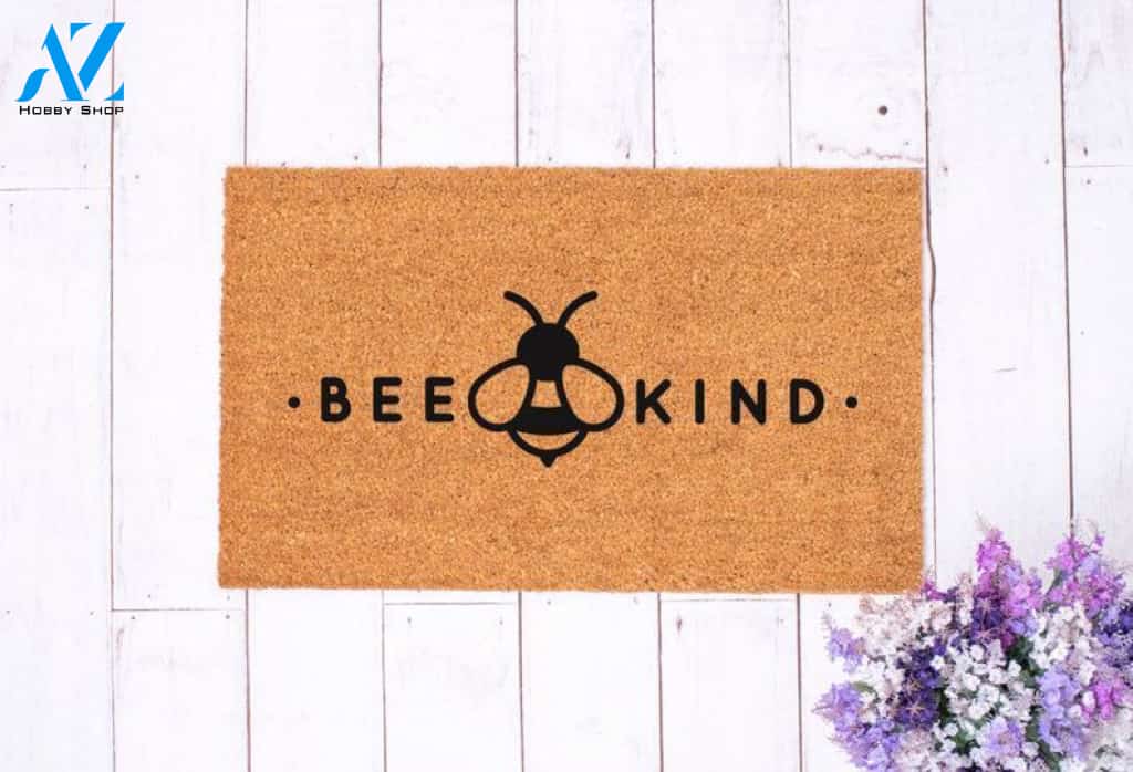 Bee Kind Doormat/Bumble Bee Decor/Cute Doormat/Spread Positivity