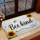Bee Kind Sunflower Funny Indoor And Outdoor Doormat Warm House Gift Welcome Mat Birthday Gift For Friend Family