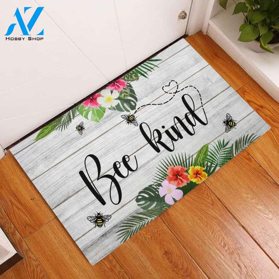 Bee Kind Tropical Insect Doormat Indoor and Outdoor Doormat Entrance Rug Sweet Home Decor Housewarming Gift Gift for Bee Lovers Insect Lovers Gift Idea