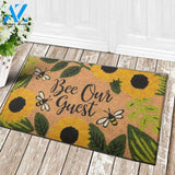 Bee Our Guest Sunflower Insect Doormat Indoor and Outdoor Doormat Entrance Rug Sweet Home Decor Housewarming Gift Gift for Bee Lovers Insect Lovers Gift Idea