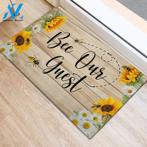 Bee Our Guest Sunflower Summer Funny Indoor And Outdoor Doormat Warm House Gift Welcome Mat Birthday Gift For Friend Family 3