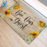Bee Our Guest Sunflower Summer Funny Indoor And Outdoor Doormat Warm House Gift Welcome Mat Birthday Gift For Friend Family 3