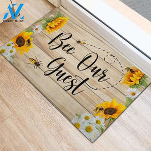 Bee Our Guest Sunflower Summer Funny Indoor And Outdoor Doormat Warm House Gift Welcome Mat Birthday Gift For Friend Family 3