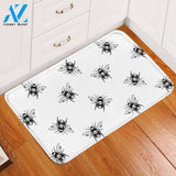 Bee Patterns White Door Mat