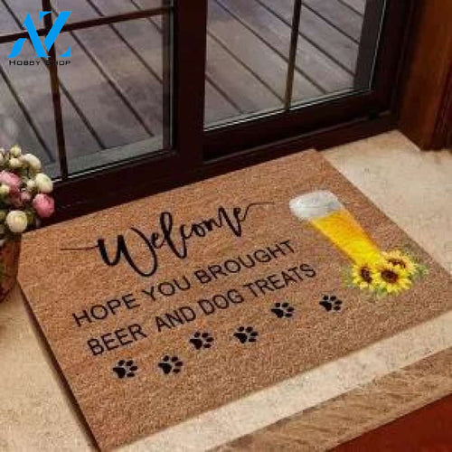 Beer And Dog Treats Doormat | Colorful | Size 8x27'' 24x36''