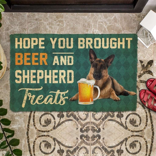 Beer And German Shepherd Doormat | Colorful | Size 8x27'' 24x36''