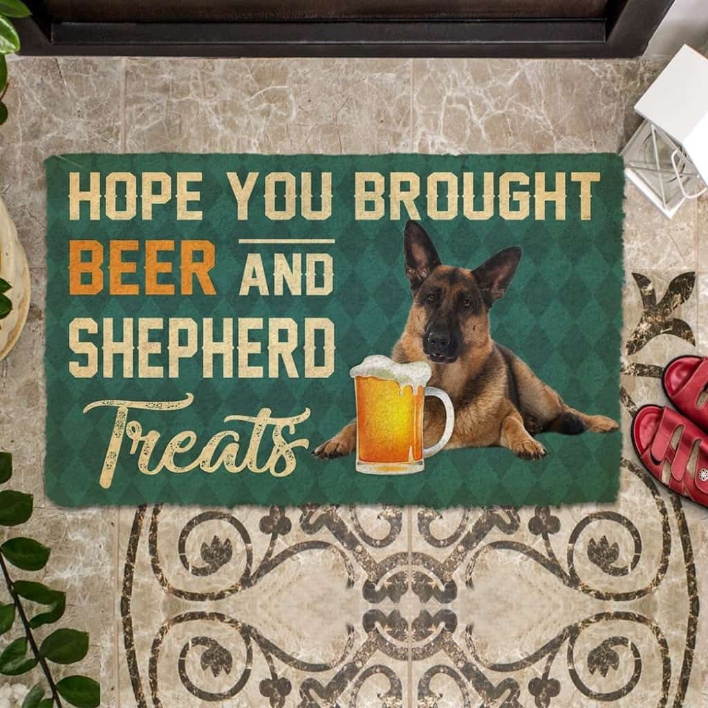 Beer And German Shepherd Doormat | Colorful | Size 8x27'' 24x36''
