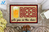 Personalized Name Family House Beer Gets You In The Door Doormat Welcome Mat Housewarming Gift Home Decor Funny Doormat Best Gift Idea For Family Birthday Gift