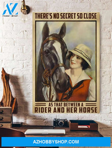 Beetween A Rider And Her Horse Canvas And Poster, Wall Decor Visual Art