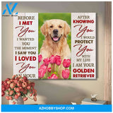 Before I Met You Golden Retriever Wall Art Canvas, Wall Decor Visual Art