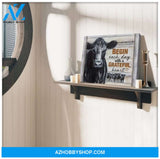 Begin Each Day Cow Wall Art Canvas, Wall Decor Visual Art