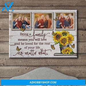 Being A Family - Personalized Custom Photo Canvas