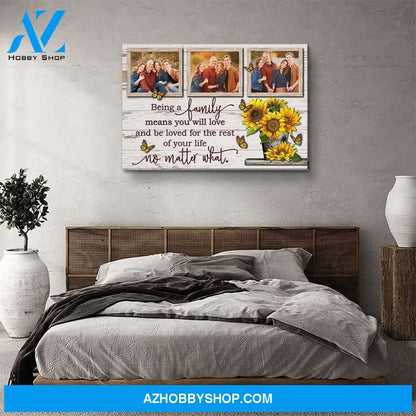 Being A Family - Personalized Custom Photo Canvas
