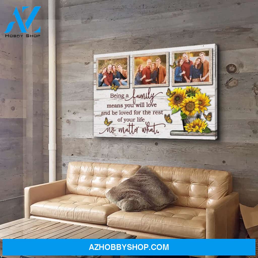 Being A Family - Personalized Custom Photo Canvas