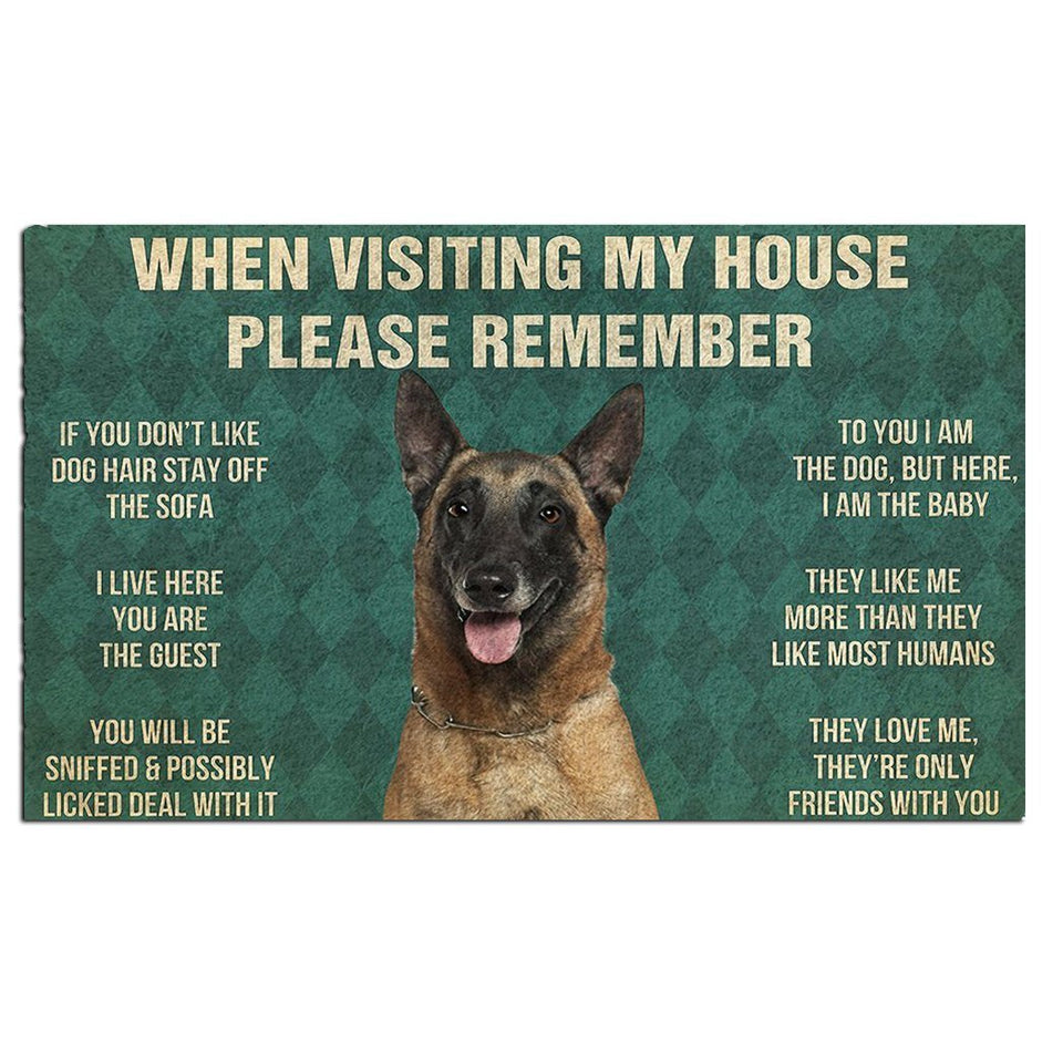 Belgian Shepherds House Rules Doormat's Rules Doormat
