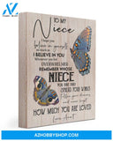 Believe In Yourself Butterfly Matte Canvas To Niece Matte Canvas