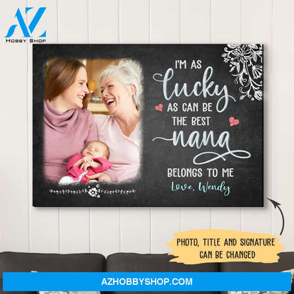 Personalized Photo Canvas, Belongs To Me Mother's Day Gifts Canvas Wall Art, Canvas Wall Art Gift Ideas For Mom