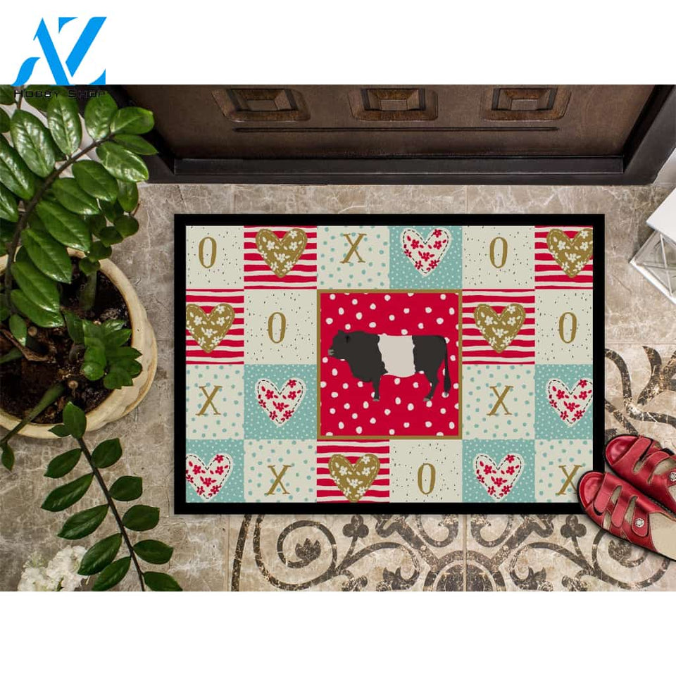 Belted Galloway Cow Doormat Welcome Mat Housewarming Gift Home Decor Funny Doormat Gift For Cow Lovers Gift For Farmer Gift For Family
