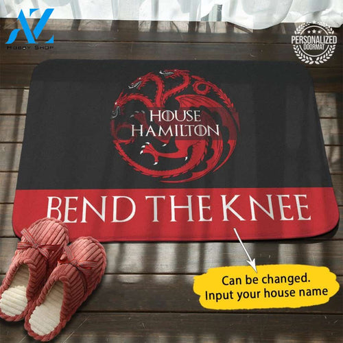Bend The Knee Personalized Doormat