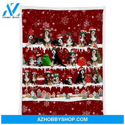 Bernedoodle Merry Christmas Noel Blanket Gift For Dog Lovers, Gift For Christmas, Birthday Gift Home Decor Bedding Couch Sofa Soft and Comfy Cozy
