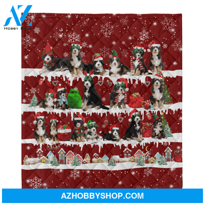 Bernedoodle Merry Christmas Noel Blanket Gift For Dog Lovers, Gift For Christmas, Birthday Gift Home Decor Bedding Couch Sofa Soft and Comfy Cozy