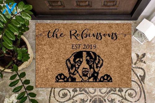 Bernese Mountain Dog Funny Dog Custom Name & Year Doormat