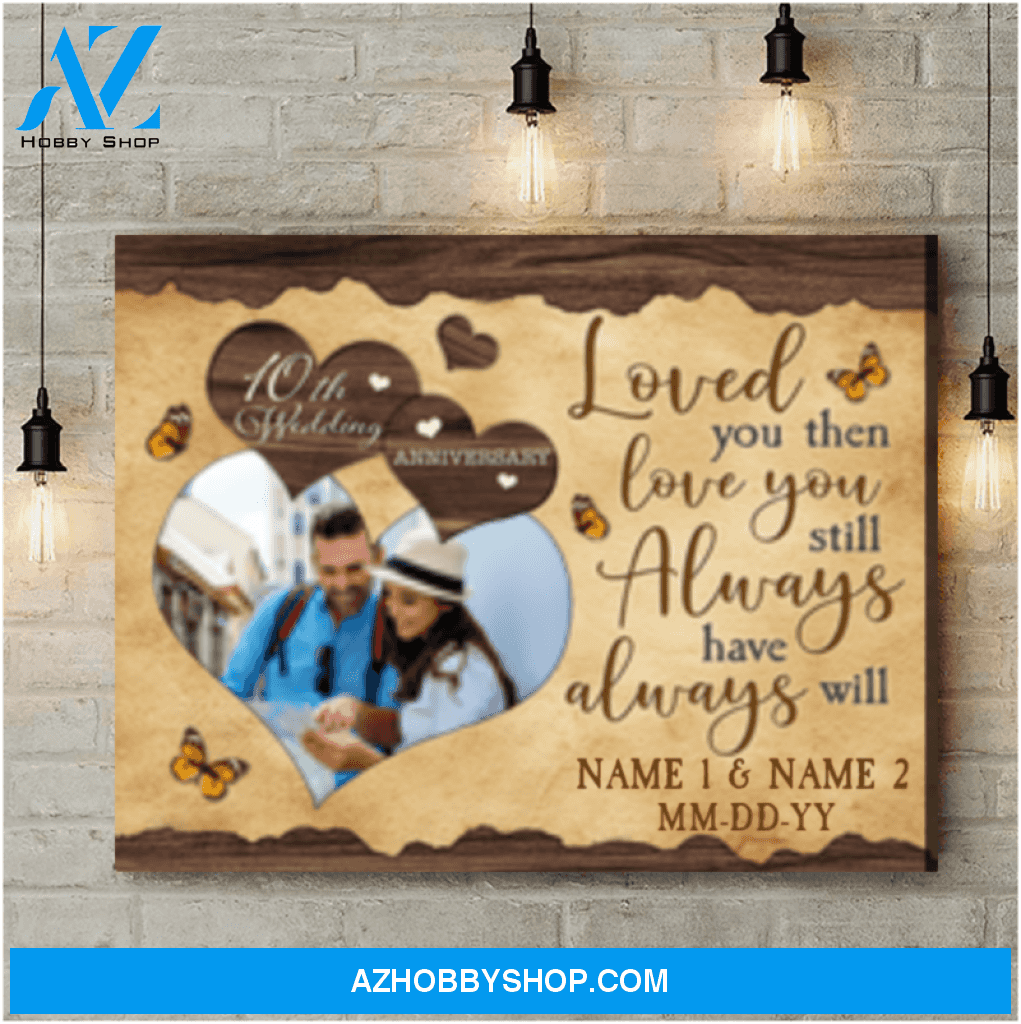 Best 10 Year Anniversary Gift For Him Personalized Canvas Wall Art