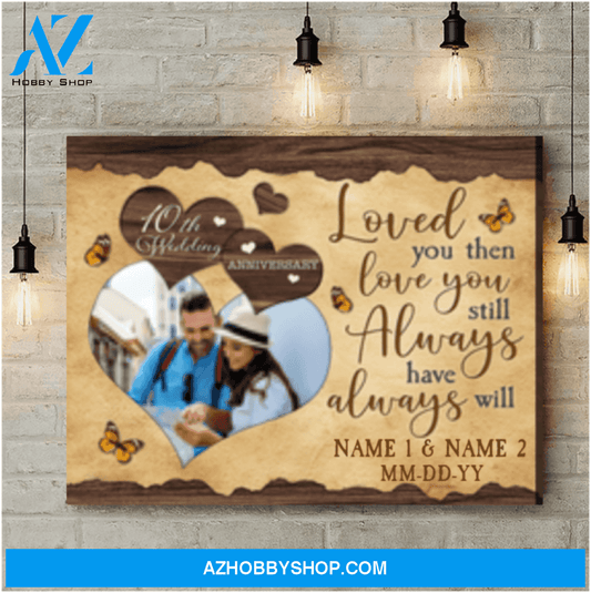 Best 10 Year Anniversary Gift For Him Personalized Canvas Wall Art