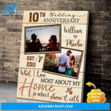 Best 10th Wedding Anniversary Gift For Wife Canvas Wall Art