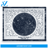 Best Anniversary Gift With Custom Star Map And Lyric Song Canvas Print