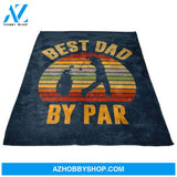 Best Dad By Par Vintage Sunset Blanket